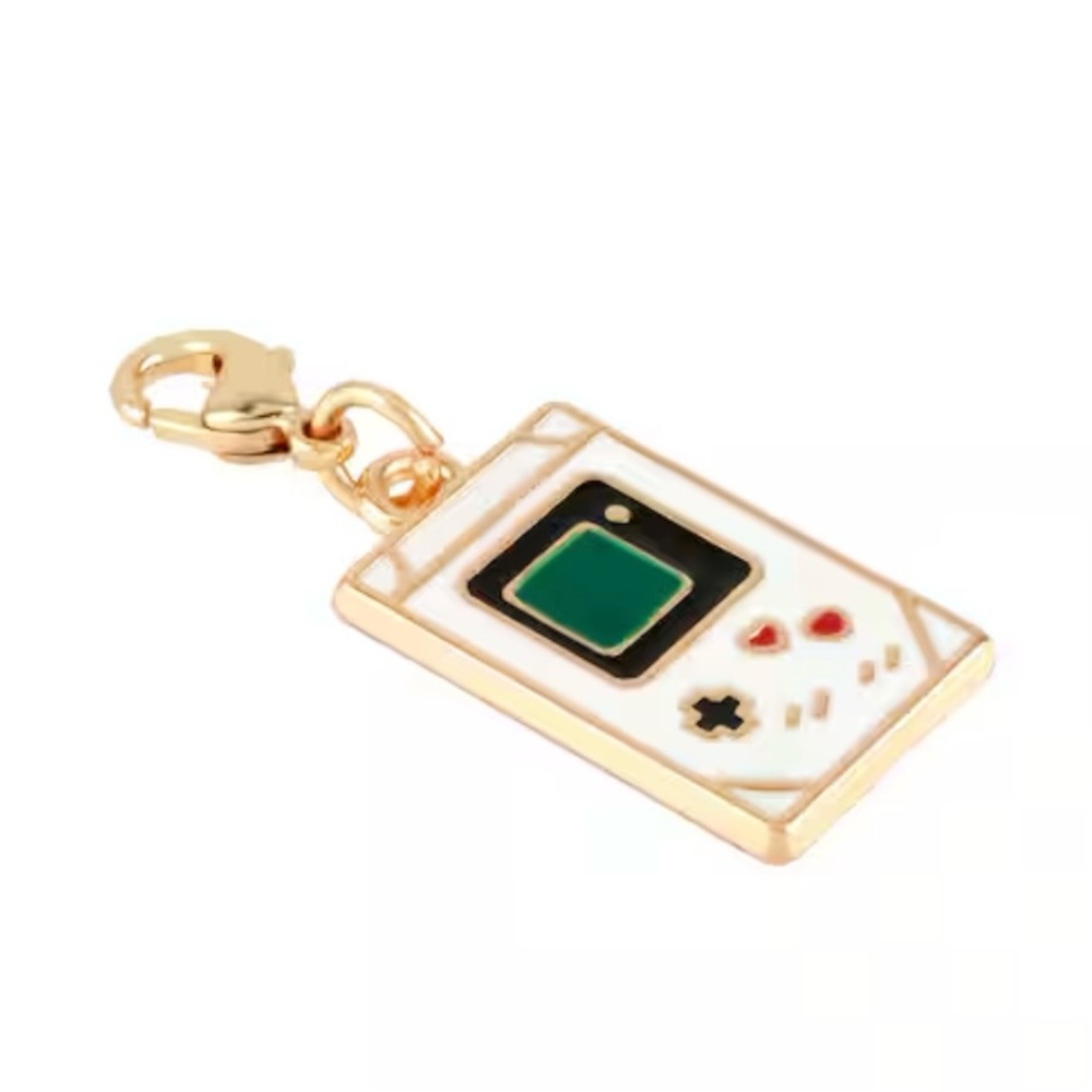 Gold and White Game Console Charm